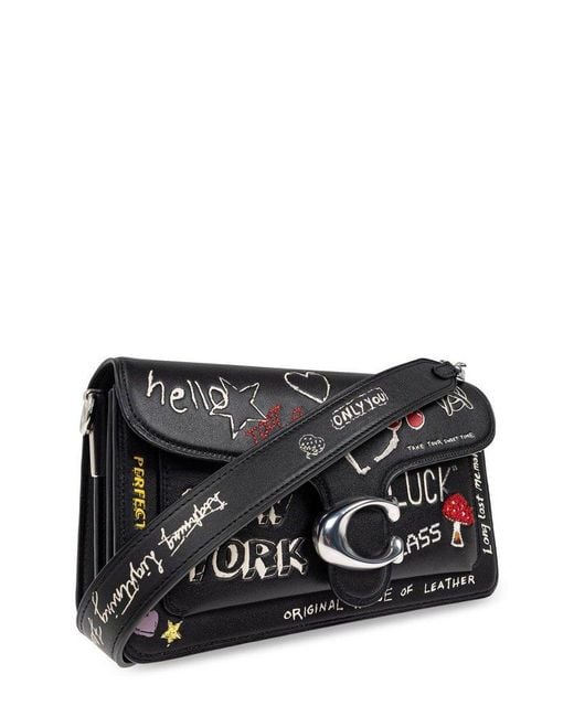 COACH Gray Sketch Print 26 Tabby Shoulder Bag