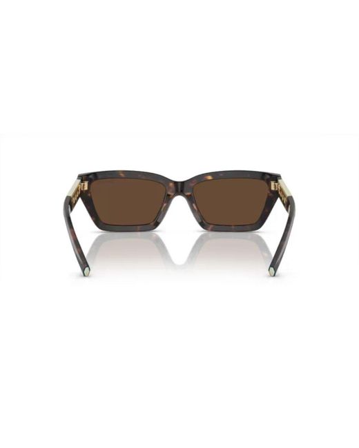 Tiffany & Co Brown Rectangle Frame Sunglasses