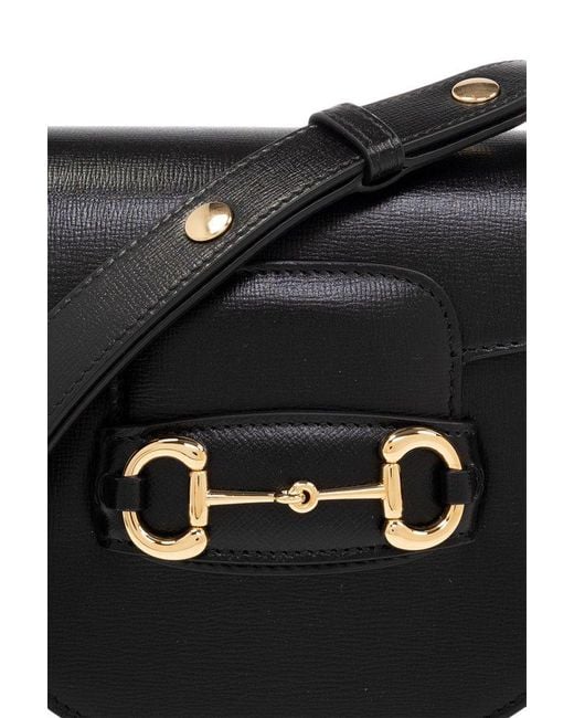 Gucci Black '1955 Horsebit' Shoulder Bag