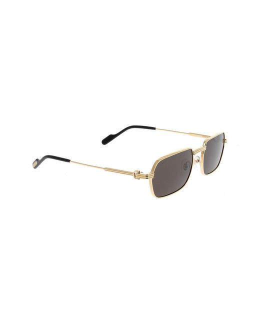 Cartier Black Rectangle Frame Sunglasses