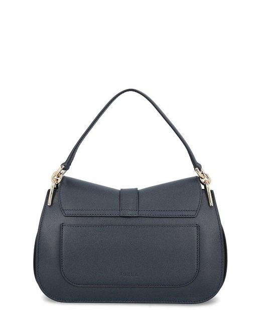 Furla Blue Medium Flow Tote Bag
