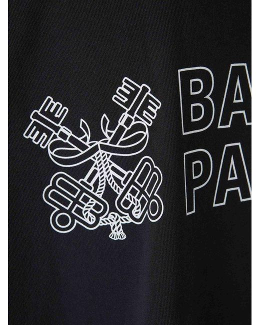 Balenciaga Black Cotton Logo T-Shirt for men