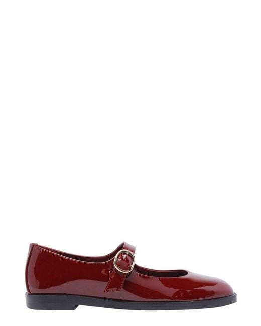 Stuart Weitzman Red Loralei Mary Jane Flat Shoes