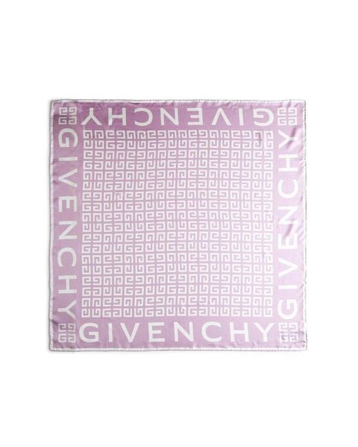 Givenchy Pink 4g Motif Printed Scarf