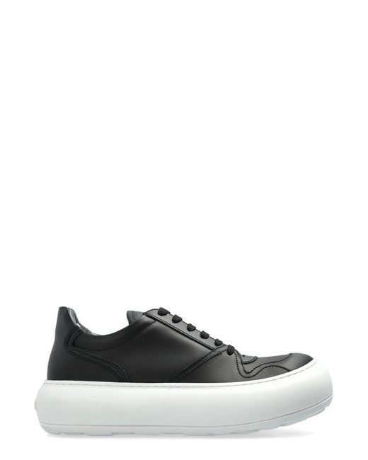【送料&関税込】Moschino Round Toe Lace-up Sneakers Moschino Round Toe Lace-Up Sneakers in Black for Men | Lyst