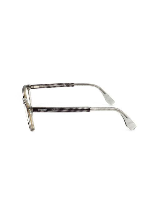 Jimmy Choo Black Rectangular Frame Glasses