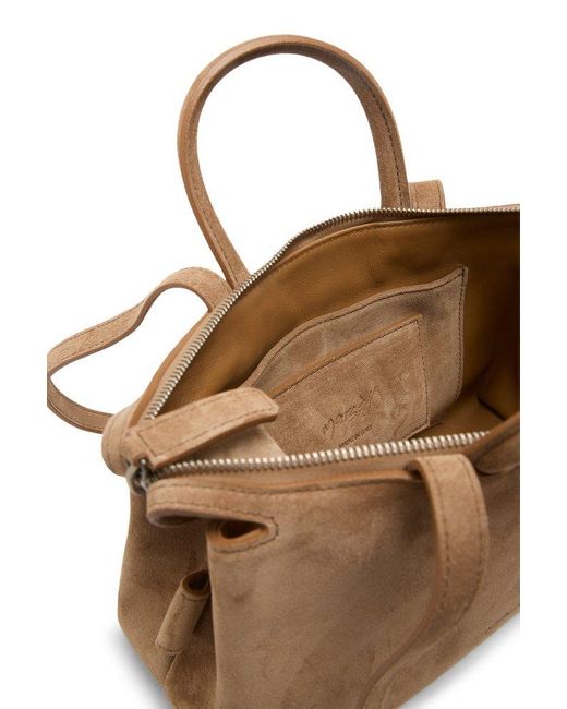 Marsèll Brown Mini Orizzonte Logo Debossed Shoulder Bag