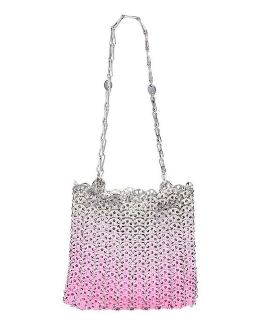 Rabanne Purple Chain-Linked Shoulder Bag