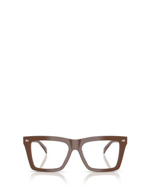 Michael Kors Brown Augusta Square Frame Glasses for men