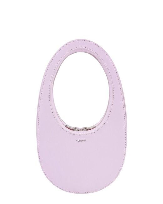 Coperni Pink Swipe Zip-up Mini Top Handle Bag