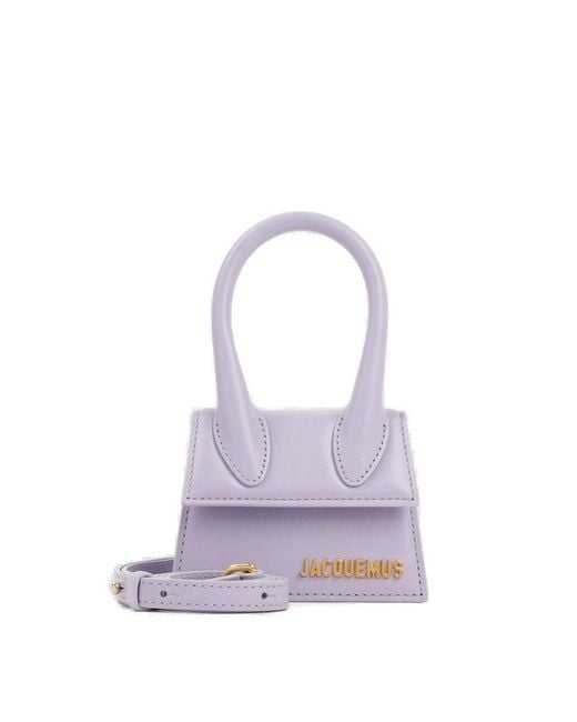 Jacquemus Purple Le Chiquito Moyen Leather Tote Bag