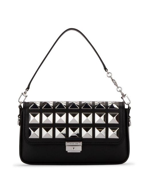Michael Kors Leather Studded Shoulder Bag in Black Lyst UK