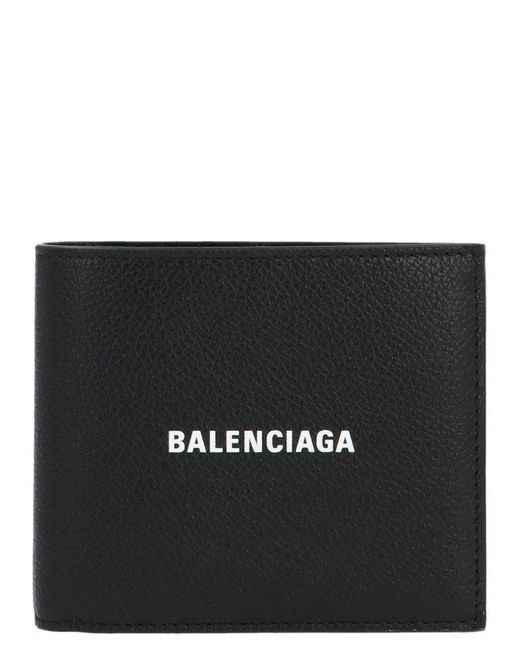 Balenciaga Black Lether Bifold Wallet for men