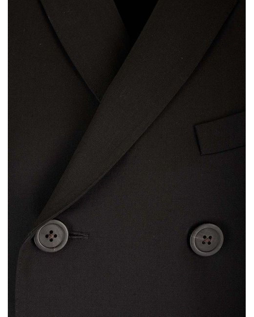 Rick Owens Black Cropped Wool Blazer