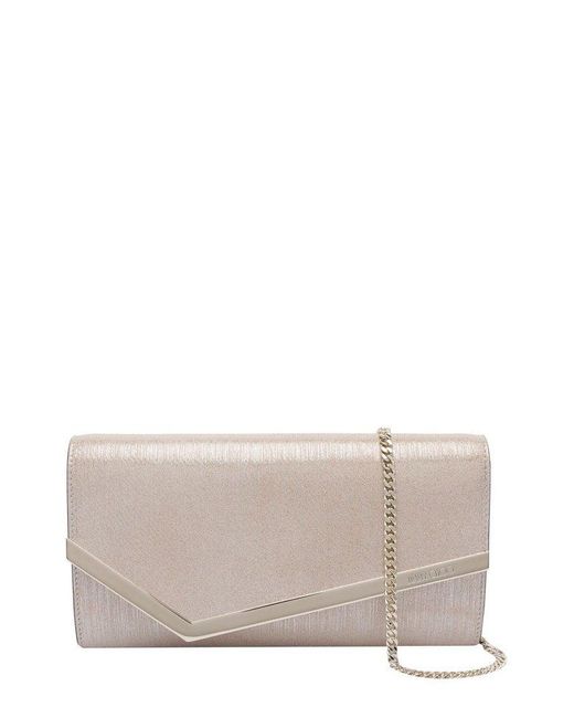 Jimmy Choo Gray Emmie Clutch Bag