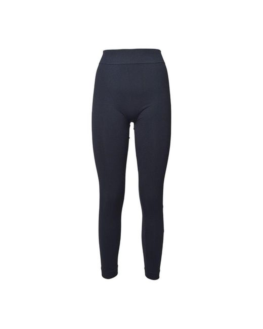 Max Mara Blue Basilea Logo Lettering Leggings