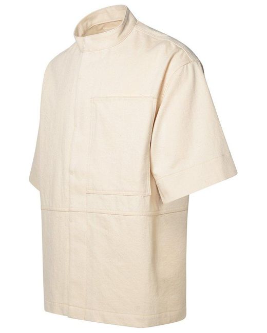 Jil Sander Natural Ivory Cotton Shirt for men