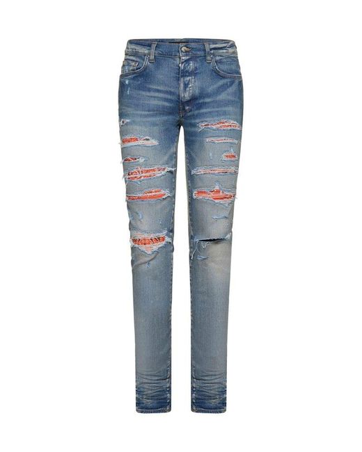 Amiri Denim Bandana Thrasher Skinny Jeans in Blue for Men | Lyst