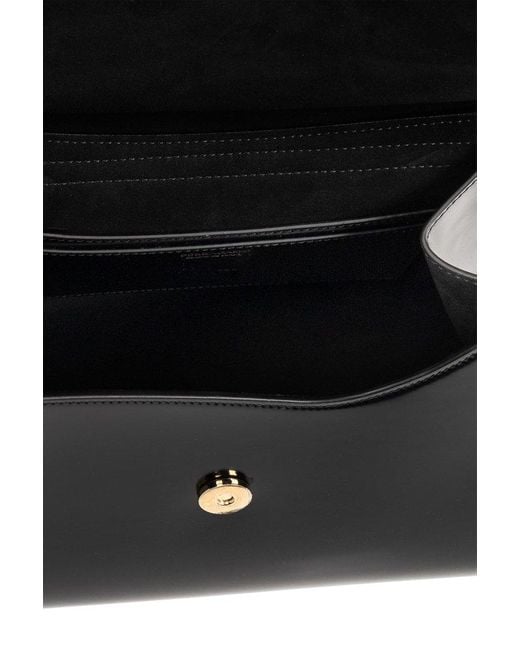 Ferragamo Black Prisma Glossed-leather Tote