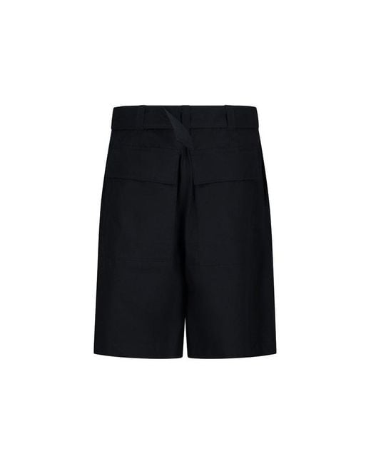 Jil Sander Black Belted Shorts for men