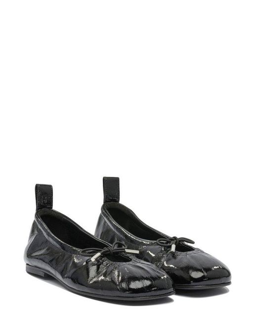 Alohas Black Rosalind Onix Leather Ballet Flats