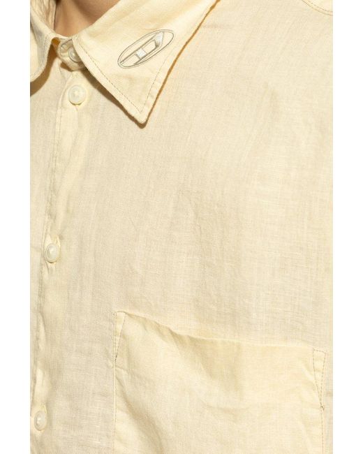 DIESEL Natural Linen Shirt 's-emil', for men