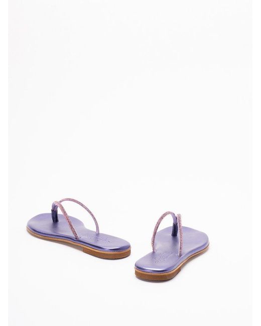 Kima Purple Thong Sandals