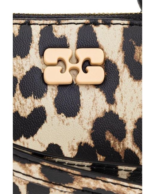 Ganni Metallic Leopard Nano Bou Bag