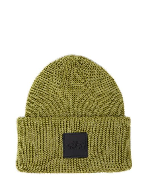 logo-patch knitted beanie