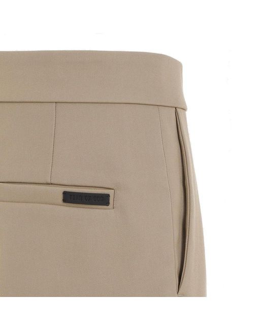 Fear Of God Natural Beige Single Pleat Relaxed Wool Trousers for men