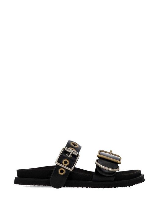 Vivienne Westwood Black Buckle Slide Sandals