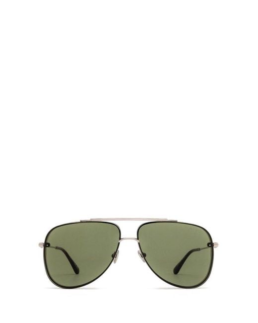 Tom Ford Green Leon Pilot-frame Sunglasses