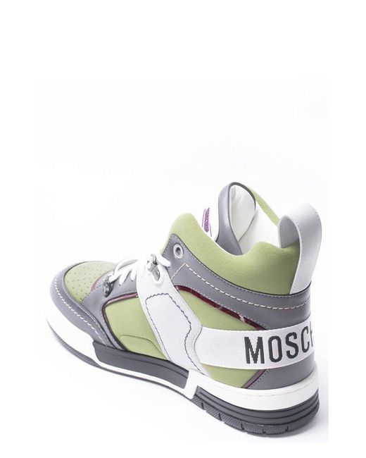 Moschino Multicolor High-top Lace-up Sneakers for men