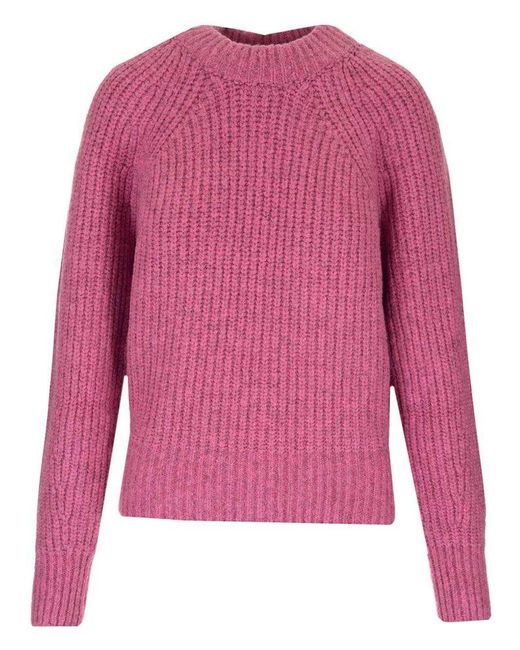 Isabel Marant Cotton Rosy Cable-knit Jumper in Pink - Lyst