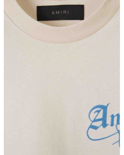 Amiri White Bowling Jersey T-shirt for men