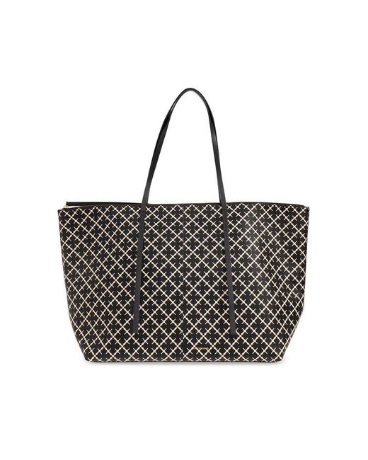 By Malene Birger Black Signature Pattern Tote Bag