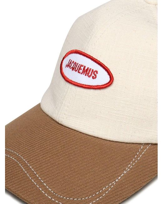 Jacquemus Pink Logo Patch Curved Peak Cap