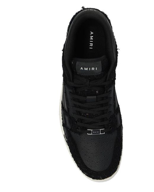 Amiri Black Boucle Skel Low-top Sneakers for men