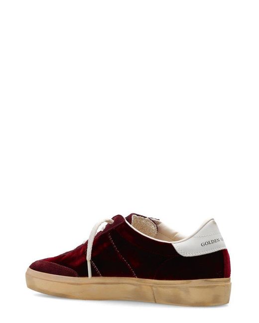 Golden Goose Deluxe Brand Brown Soul-star Distressed Suede And Leather-trimmed Velvet Sneakers