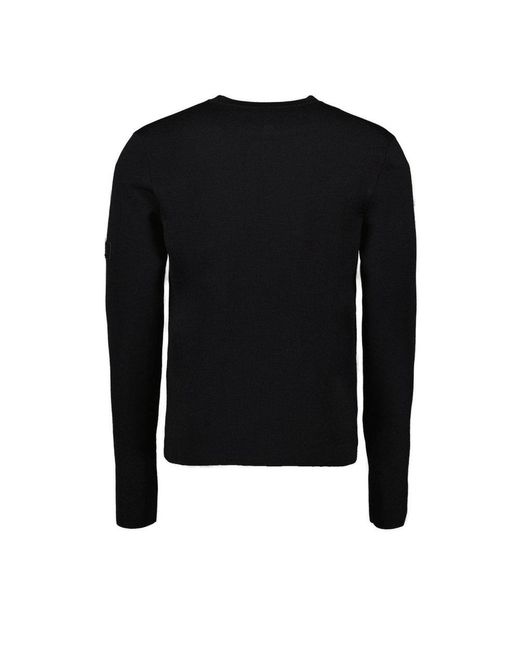 Dior Black Logo Patch Crewneck Pullover for men