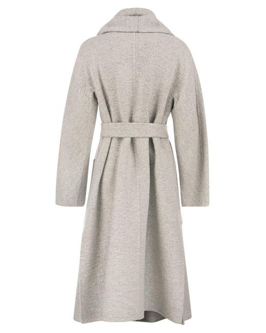 Max Mara Gray Racer - Cashmere And Wool Coat
