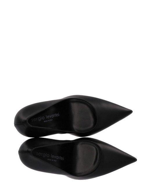 Sergio Levantesi Black Last23 Stiletto Pumps