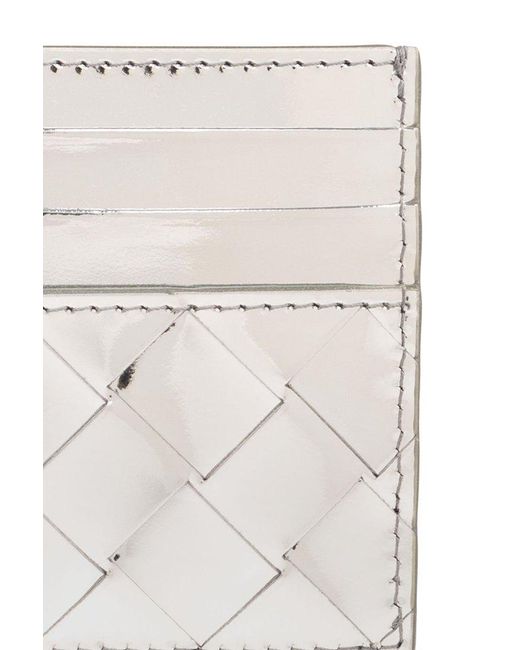 Bottega Veneta White Leather Card Case,