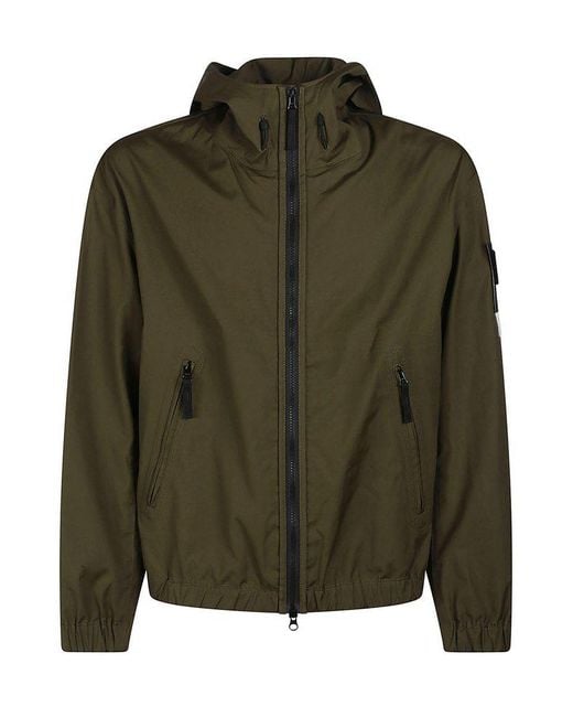 Stone Island Green Watro-Tc Hooded Jacket for men