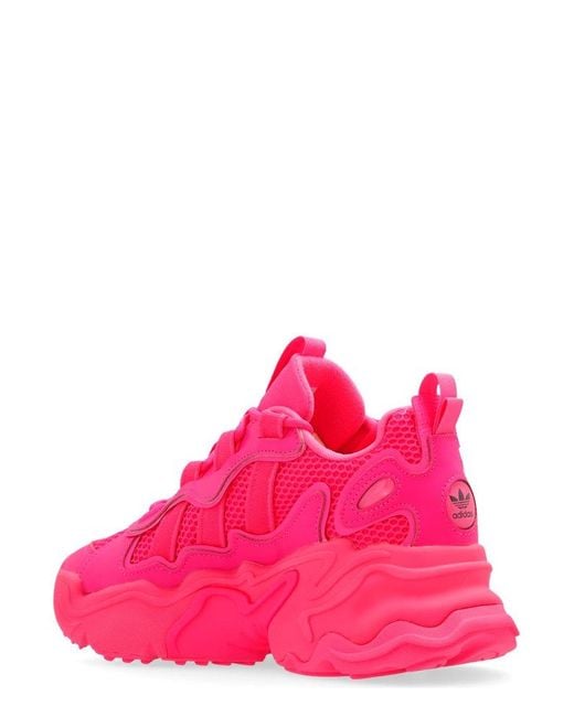 Adidas Originals Pink 'ozthemis' Platform Sneakers,
