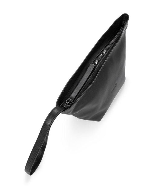 Marsèll Black Logo-debossed Zipped Clutch Bag