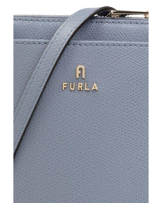 Furla Blue 'camelia Vertical' Shoulder Bag,