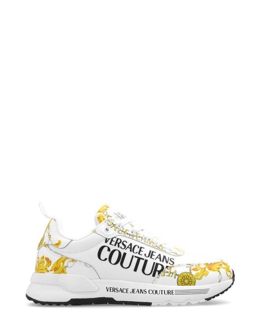 Versace Jeans White Chain Couture Printed Low-top Sneakers
