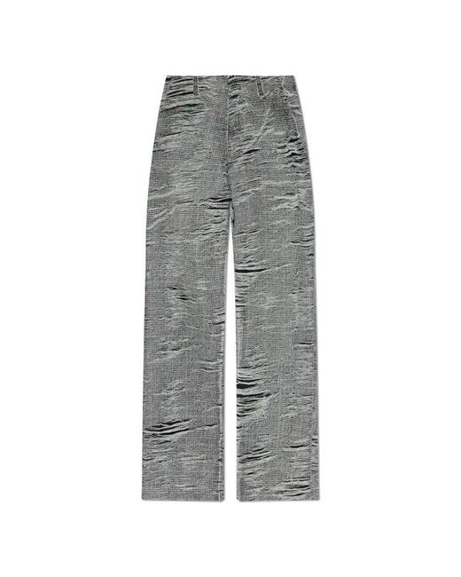 DIESEL Gray D-Boix-Fsg Distressed Pants for men