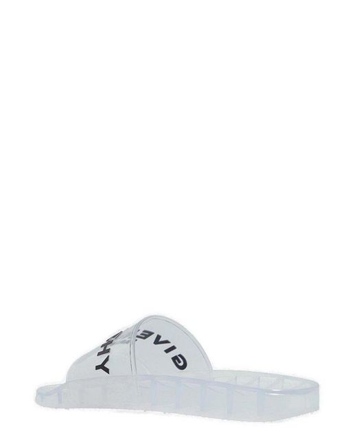 Givenchy Logo printed Slippers in White for Men Lyst Canada